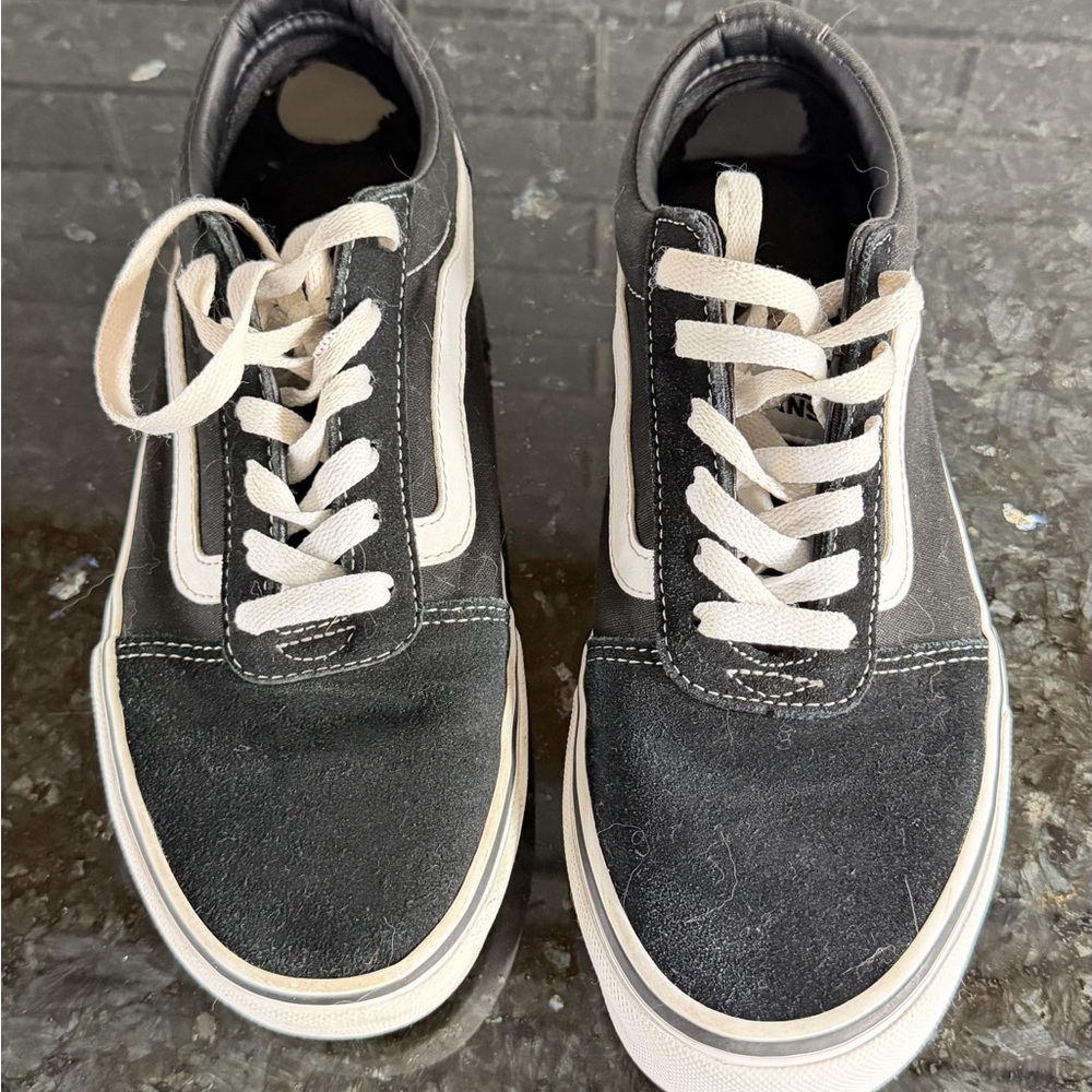 Vans Off The Wall Sneakers Skate Shoes Sz 9 Black White Side Stripe Unisex